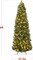 Frosted Pencil Christmas Tree Slim Pre Lit Scotch Pine with White & Multicolor LED Lights
